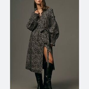 Anthropologie & Editorialist Hope for Flowers by Tracy Reese Midi Floral Dress M